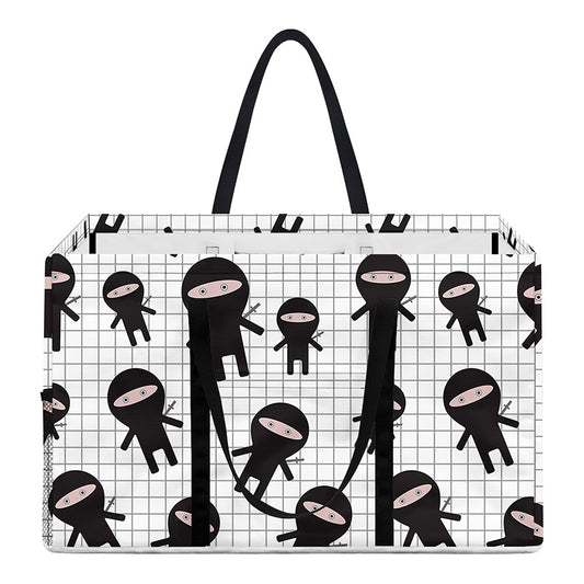 Cute Ninja Pattern Print Utility Tote Bag