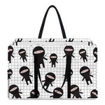 Cute Ninja Pattern Print Utility Tote Bag