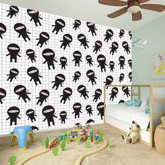 Cute Ninja Pattern Print Wall Sticker