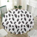 Cute Ninja Pattern Print Waterproof Round Tablecloth