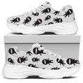 Cute Ninja Pattern Print White Chunky Shoes