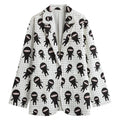 Cute Ninja Pattern Print Women's Cotton Blazer
