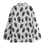 Cute Ninja Pattern Print Women's Cotton Blazer