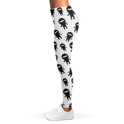 Cute Ninja Pattern Print Women's Leggings