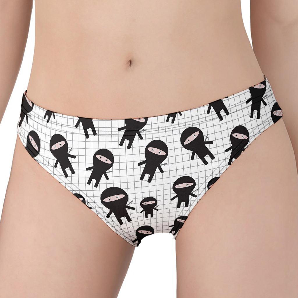 Cute Ninja Pattern Print Women's Panties