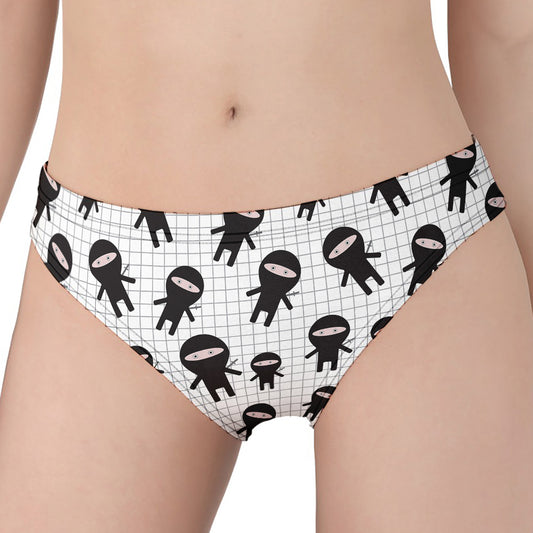 Cute Ninja Pattern Print Women's Panties