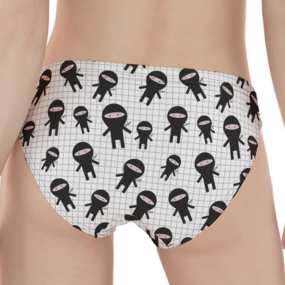 Cute Ninja Pattern Print Women's Panties