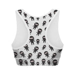 Cute Ninja Pattern Print Women's Sports Bra