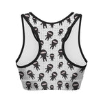 Cute Ninja Pattern Print Women's Sports Bra