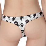 Cute Ninja Pattern Print Women's Thong