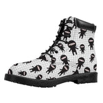 Cute Ninja Pattern Print Work Boots