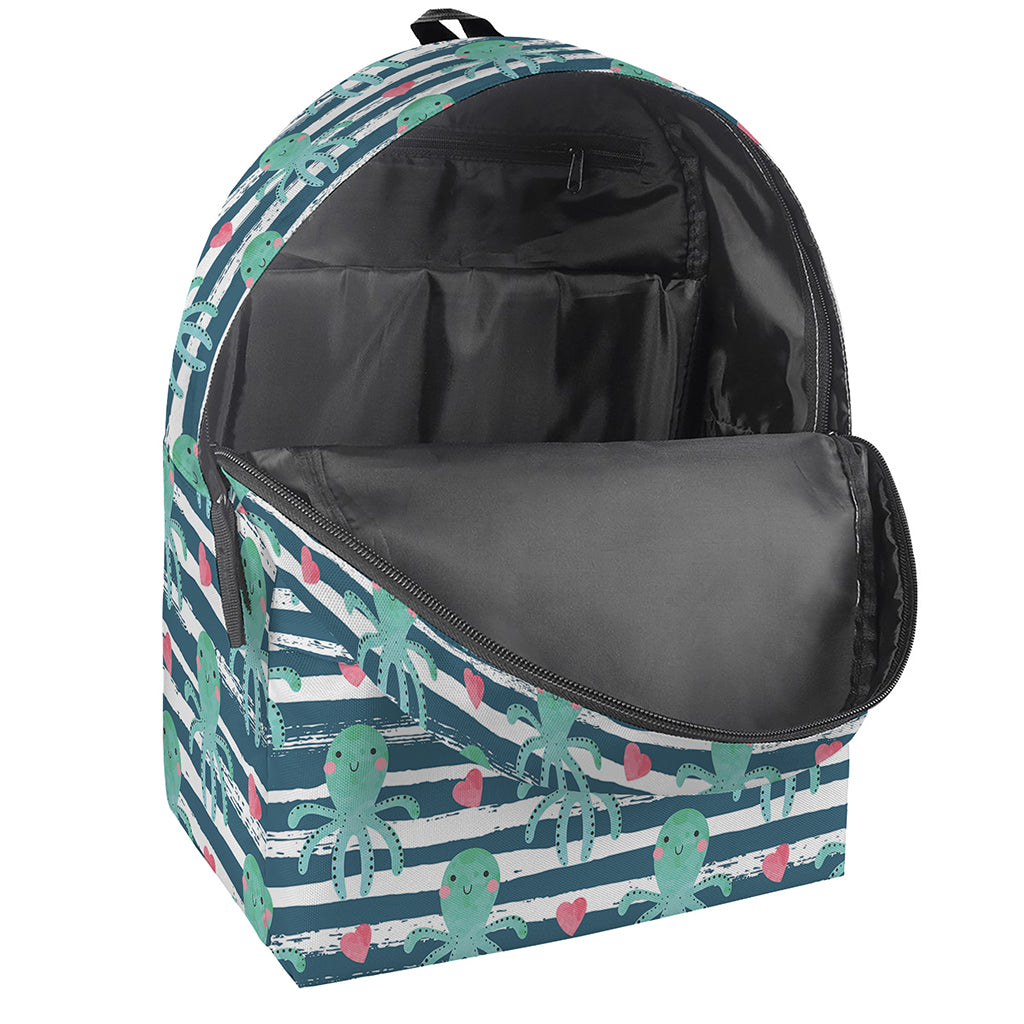 Cute Octopus Pattern Print Backpack