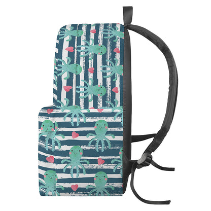 Cute Octopus Pattern Print Backpack