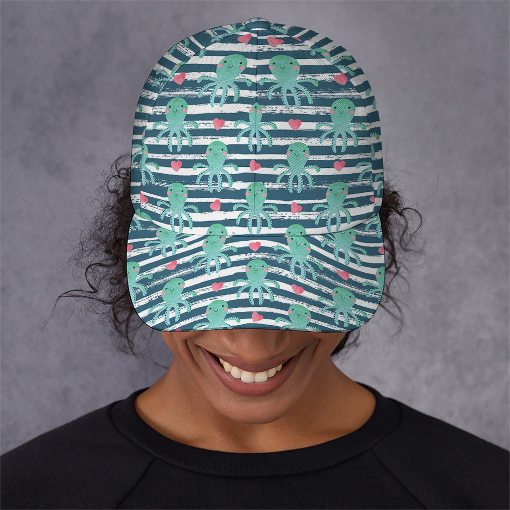 Cute Octopus Pattern Print Baseball Cap
