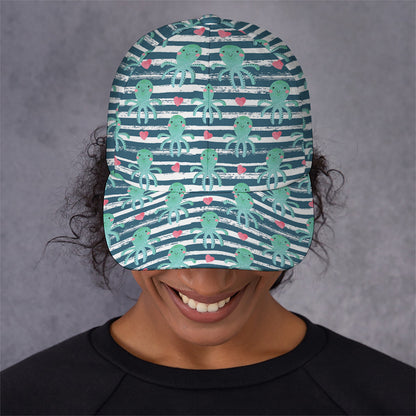 Cute Octopus Pattern Print Baseball Cap