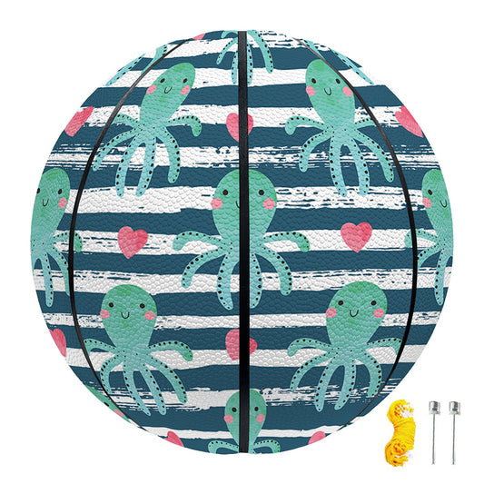 Cute Octopus Pattern Print Basketball