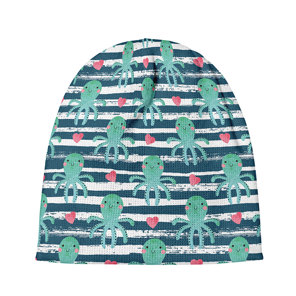 Cute Octopus Pattern Print Beanie