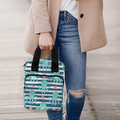 Cute Octopus Pattern Print Bible Tote Bag