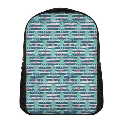 Cute Octopus Pattern Print Casual Backpack