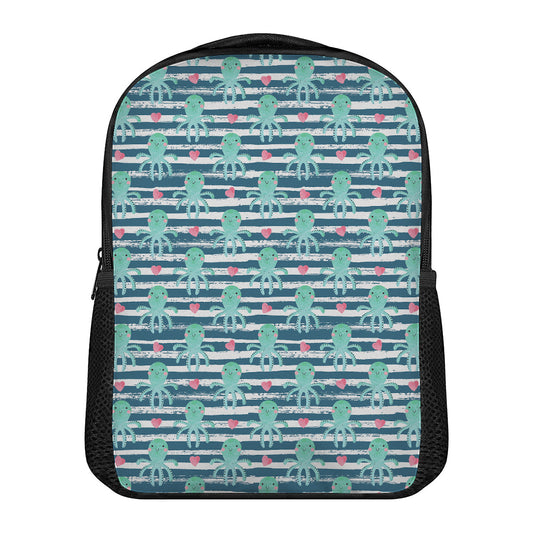Cute Octopus Pattern Print Casual Backpack