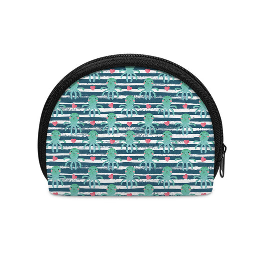 Cute Octopus Pattern Print Coin Purse