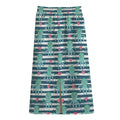 Cute Octopus Pattern Print Cotton Front Slit Maxi Skirt