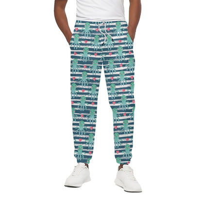 Cute Octopus Pattern Print Cotton Pants