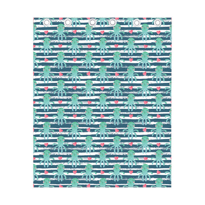 Cute Octopus Pattern Print Curtain