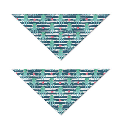 Cute Octopus Pattern Print Dog Bandana