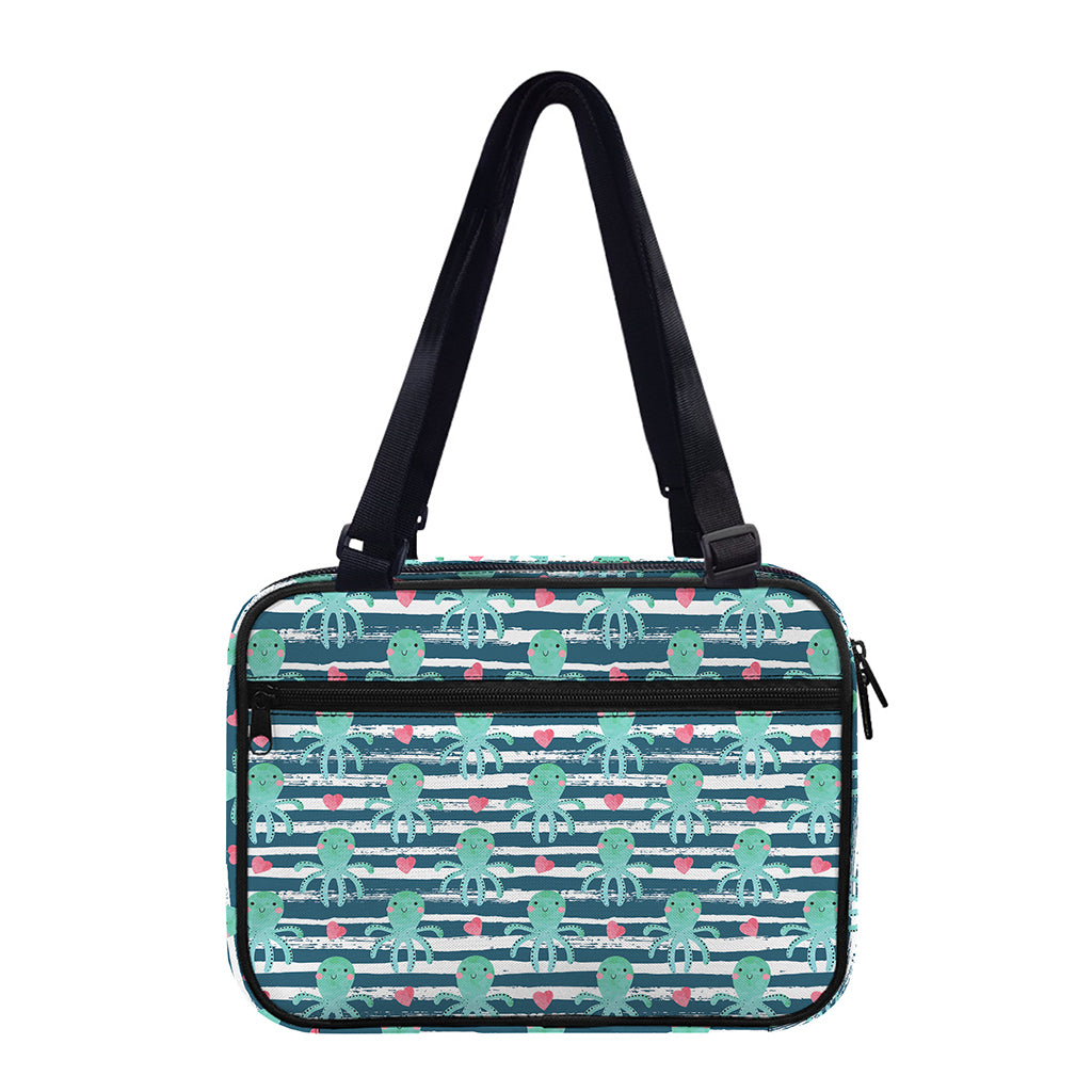 Cute Octopus Pattern Print Double Strap Bible Bag