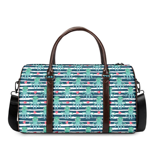 Cute Octopus Pattern Print Duffle Bag