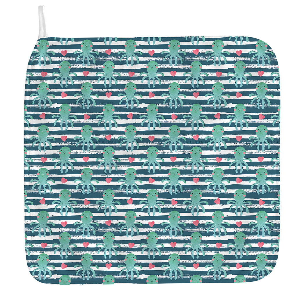 Cute Octopus Pattern Print Hand Towel