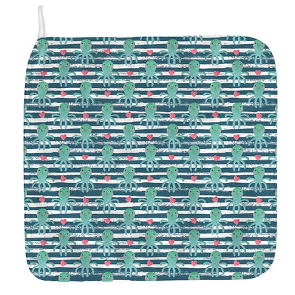 Cute Octopus Pattern Print Hand Towel