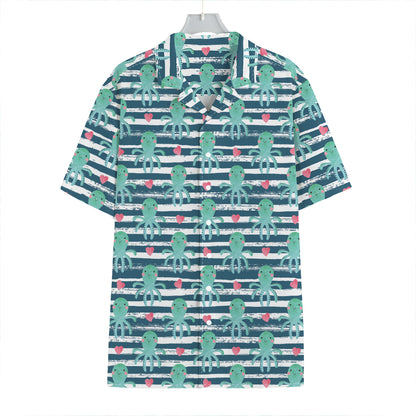 Cute Octopus Pattern Print Hawaiian Shirt