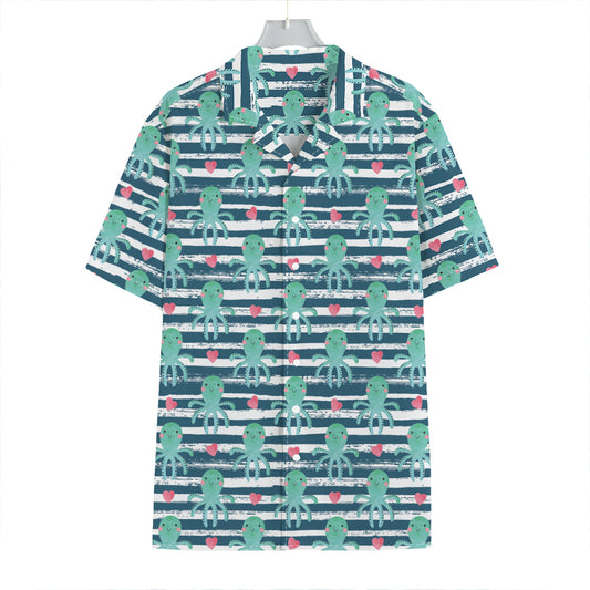 Cute Octopus Pattern Print Hawaiian Shirt