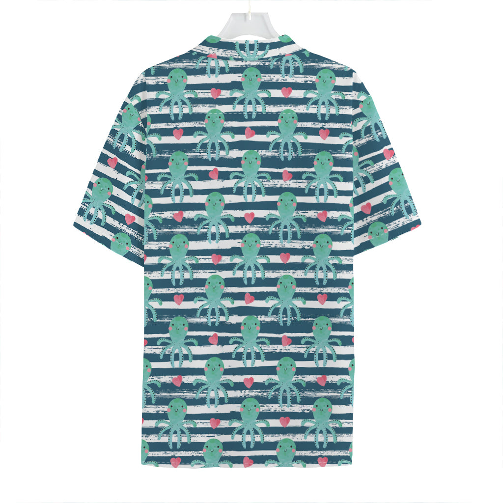 Cute Octopus Pattern Print Hawaiian Shirt