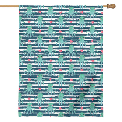 Cute Octopus Pattern Print House Flag