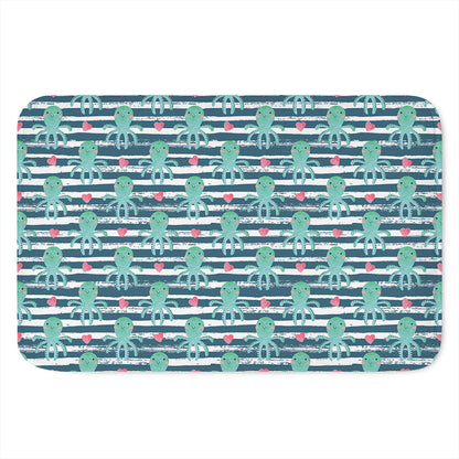 Cute Octopus Pattern Print Indoor Door Mat