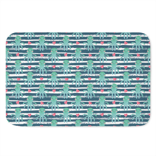 Cute Octopus Pattern Print Indoor Door Mat