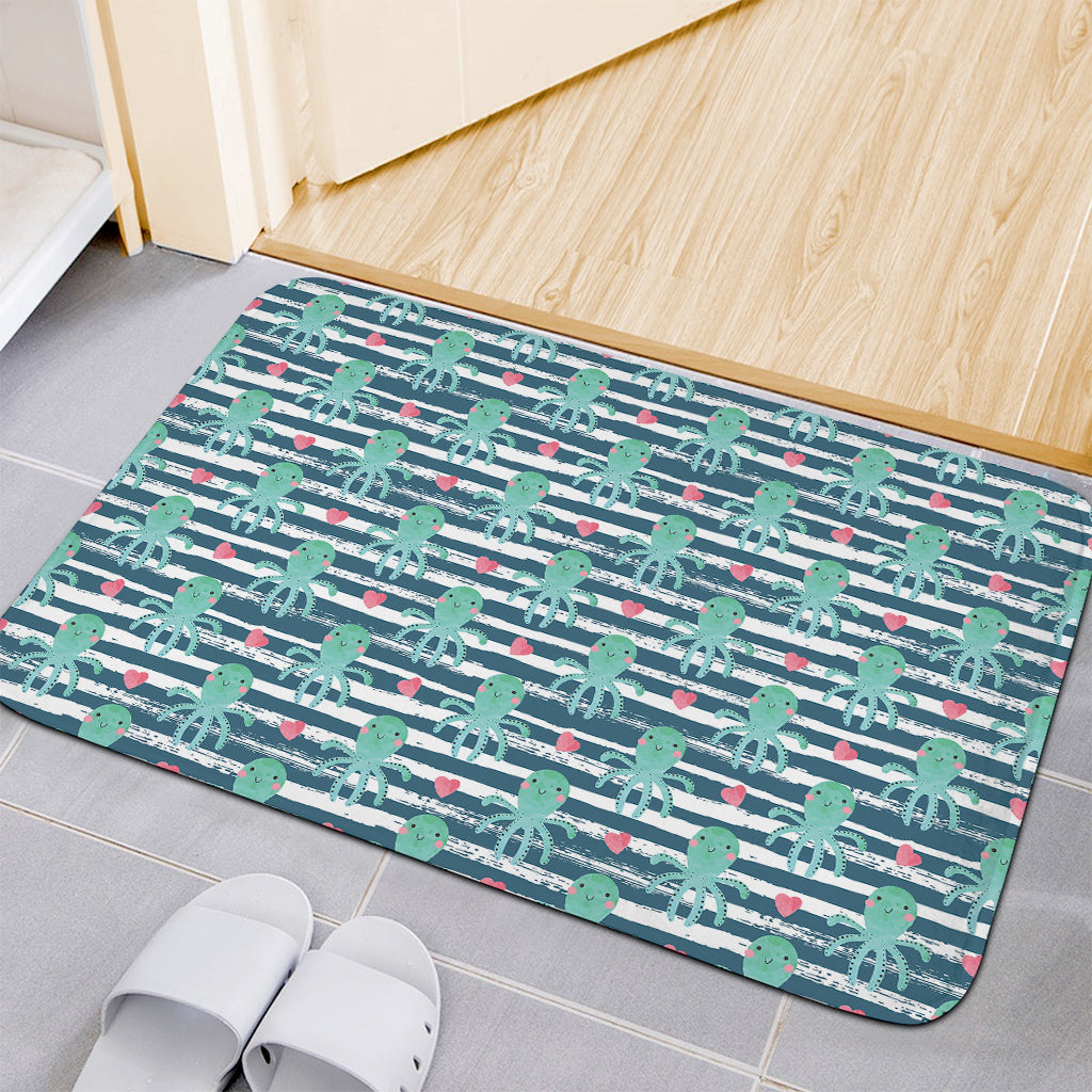 Cute Octopus Pattern Print Indoor Door Mat
