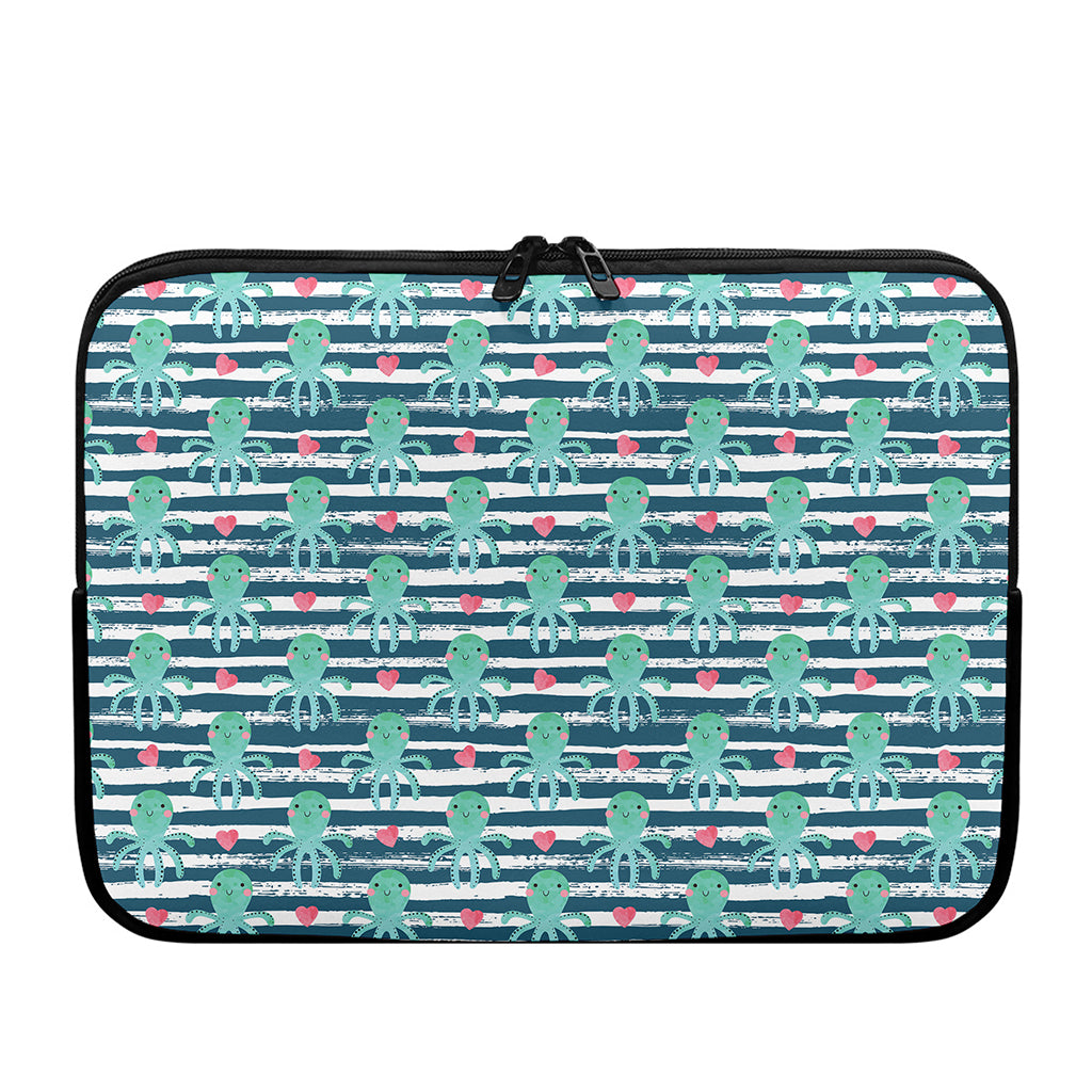 Cute Octopus Pattern Print Laptop Sleeve