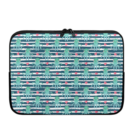 Cute Octopus Pattern Print Laptop Sleeve