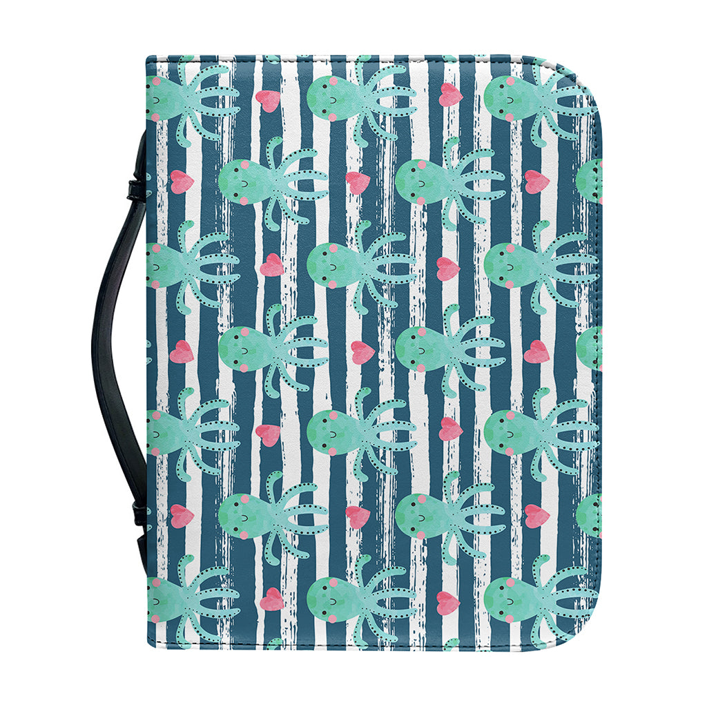 Cute Octopus Pattern Print Leather Bible Cover