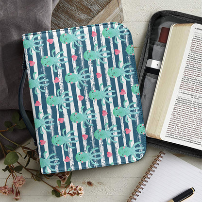 Cute Octopus Pattern Print Leather Bible Cover