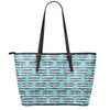 Cute Octopus Pattern Print Leather Tote Bag