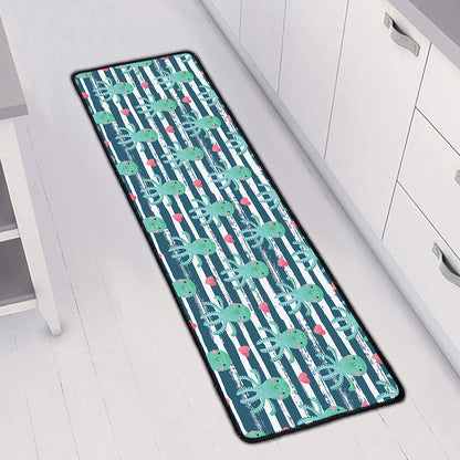 Cute Octopus Pattern Print Long Kitchen Mat
