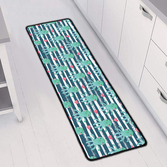 Cute Octopus Pattern Print Long Kitchen Mat