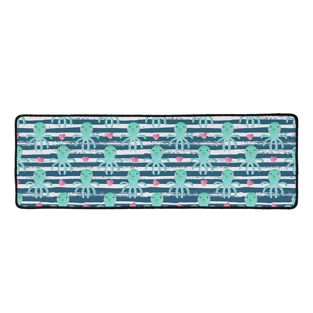 Cute Octopus Pattern Print Long Kitchen Mat