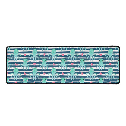 Cute Octopus Pattern Print Long Kitchen Mat