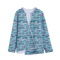 Cute Octopus Pattern Print Long Sleeve Short Coat